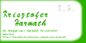 krisztofer harmath business card